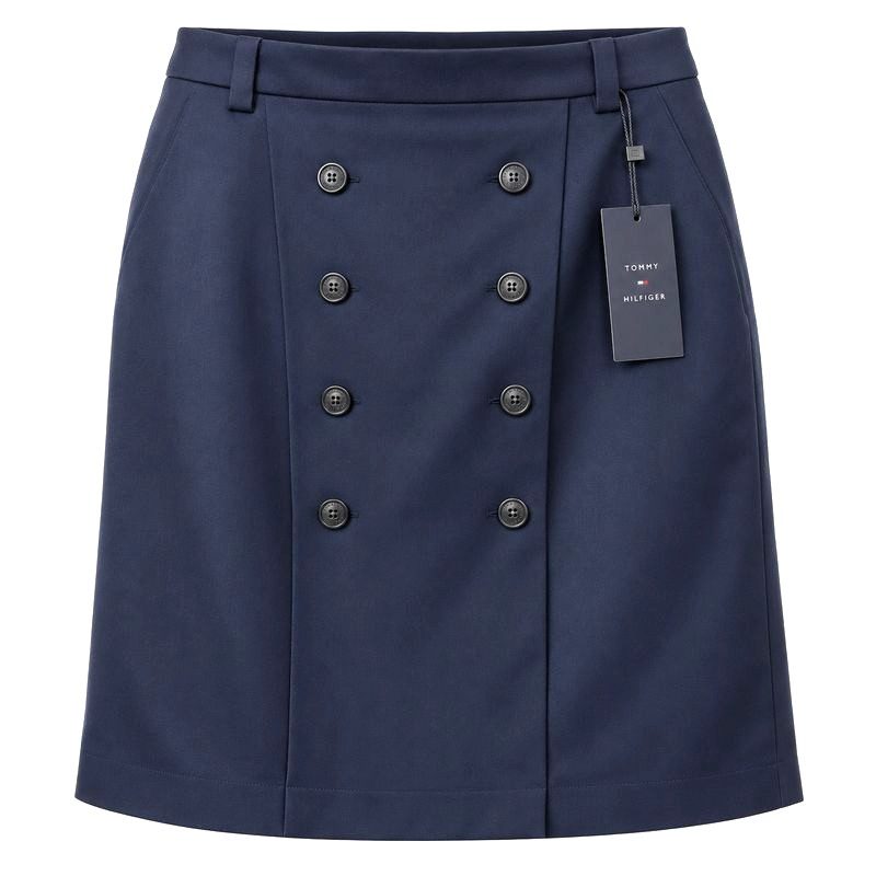 Tommy Hilfiger Navy Skirt UK 12 BNWT – Drapy Twill