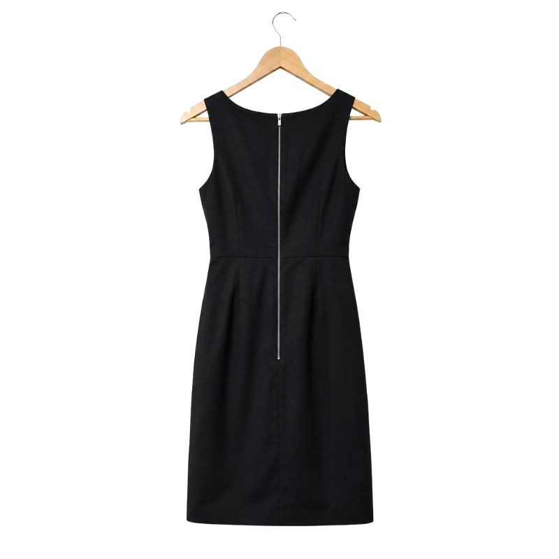 Untitled design - 1 Banana Republic Black Ruched Dress US 4 – Cotton Blend