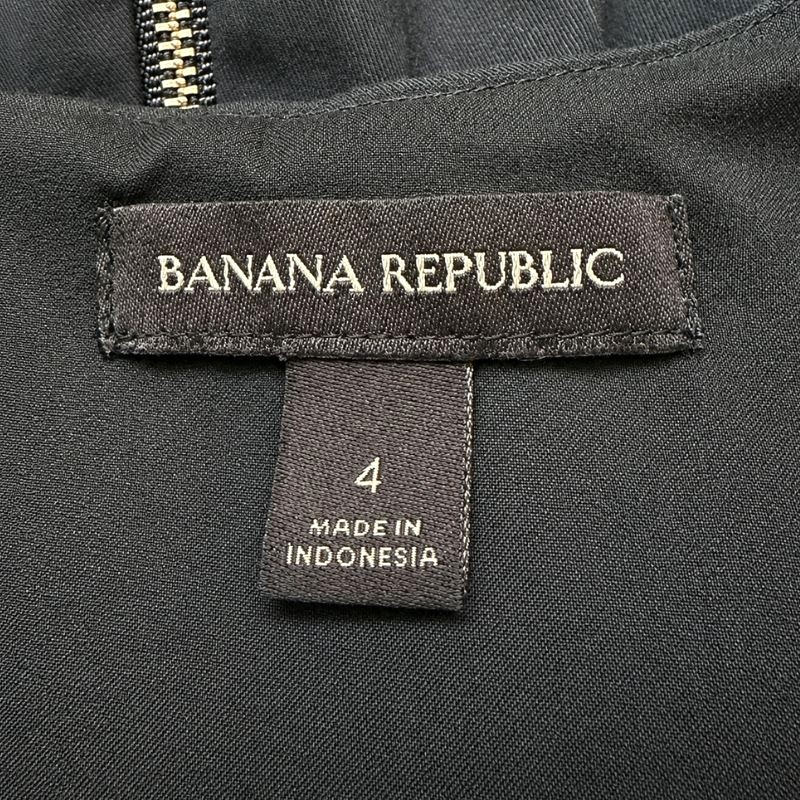 Untitled design - 1 Banana Republic Black Ruched Dress US 4 – Cotton Blend