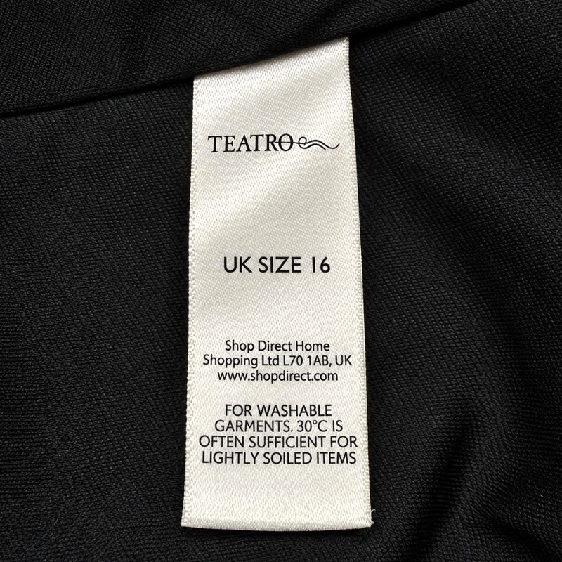 Untitled design - 1 Teatro Black Textured Dress UK 16