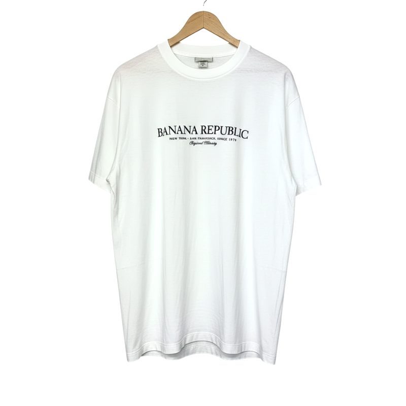 Banana Republic Men’s White 100% Cotton T-Shirt - Size XL