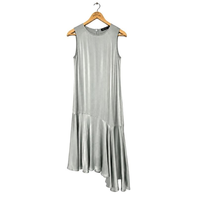 M&S Limited Edition Grey Waterfall Dress Size 12