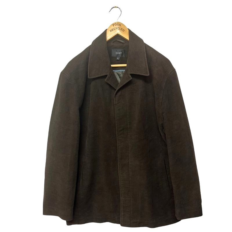 Men’s Dark Brown Cotton Moleskin Jacket – Next – Size Large