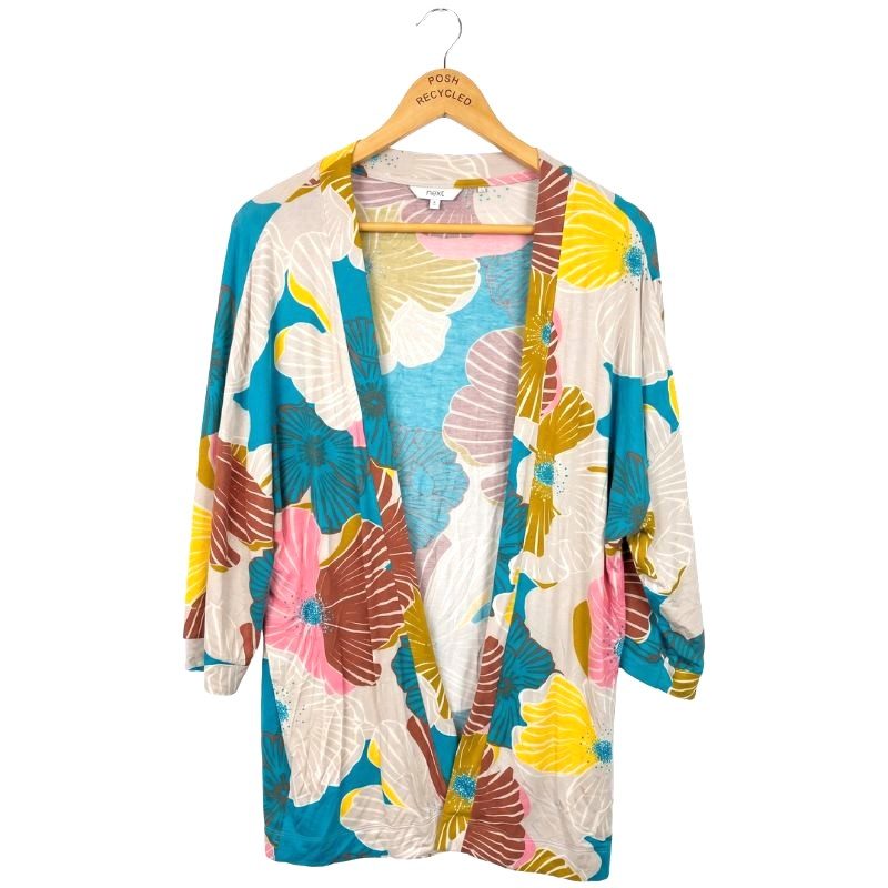 Next Floral Over Open Fronted Summer Top - Size Small