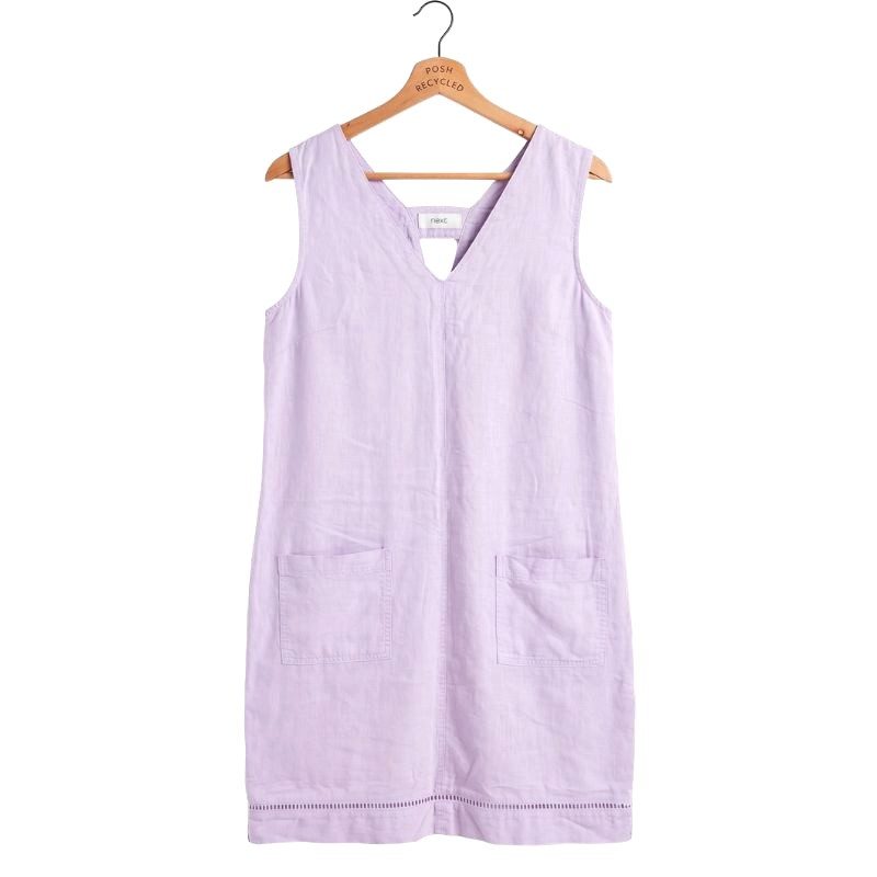 Women’s Next Lilac Linen Blend Summer Dress Size 12