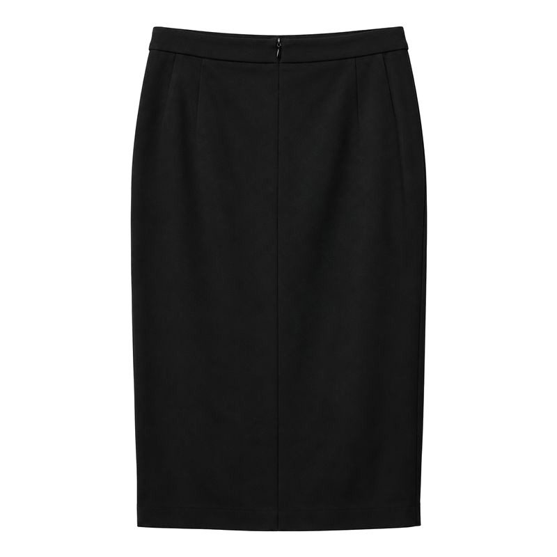 Jaeger Black Pencil Midi Skirt UK 8 – Stretch Viscose 25"